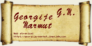Georgije Marmut vizit kartica